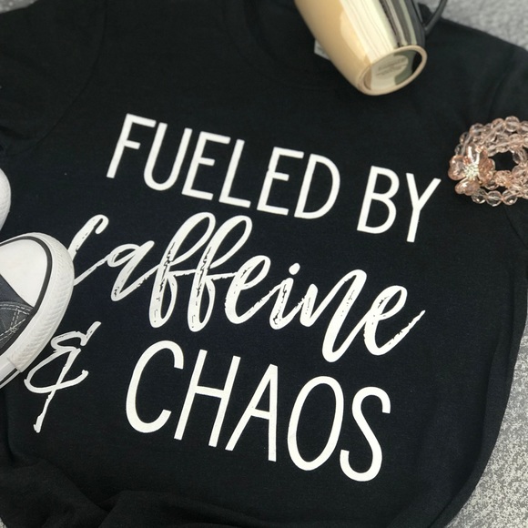 🔺SALE🔺Fueled By Coffee & Chaos Graphic T-Shirt - Picture 2 of 3